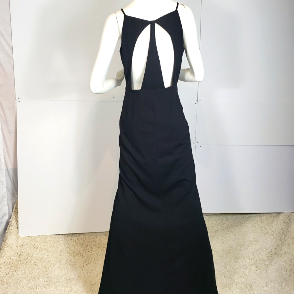 ABS Allen Schwartz Black Dress with Cut- Out Back
